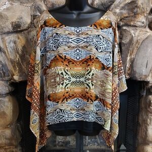 Sara Michelle Multicolor Geometric Blouse